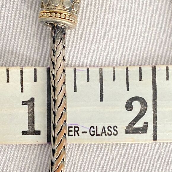 Matinee Length Necklace Gold Tone Herringbone Links Magnetic Barrel Clasp - Picture 7 of 7